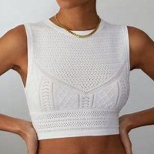 NWOT Aritzia Pointelle Crop Tank